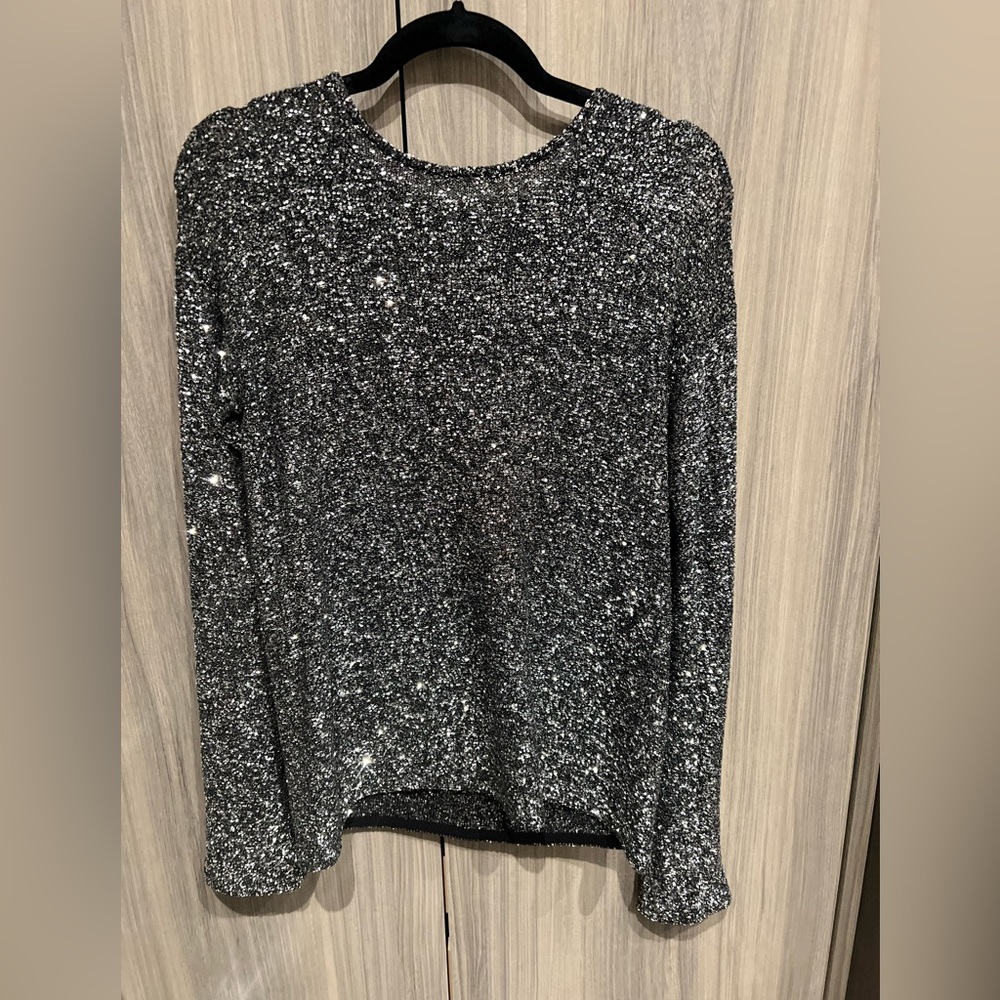 Carolina Herrera silver sequin tunic